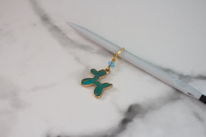 Deluxe Teal Balloon Animal Stitch Marker